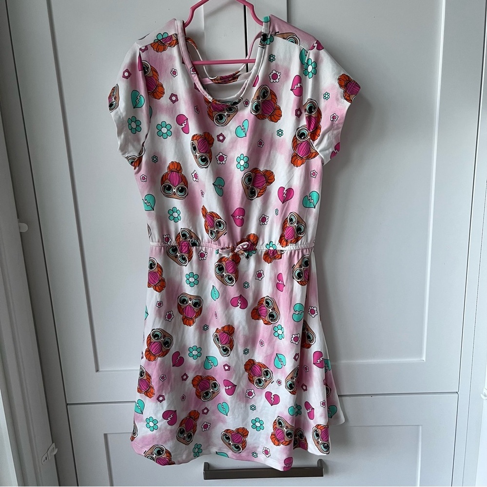L.O.L Pink Kids Dress with Fun Print size L 10-12